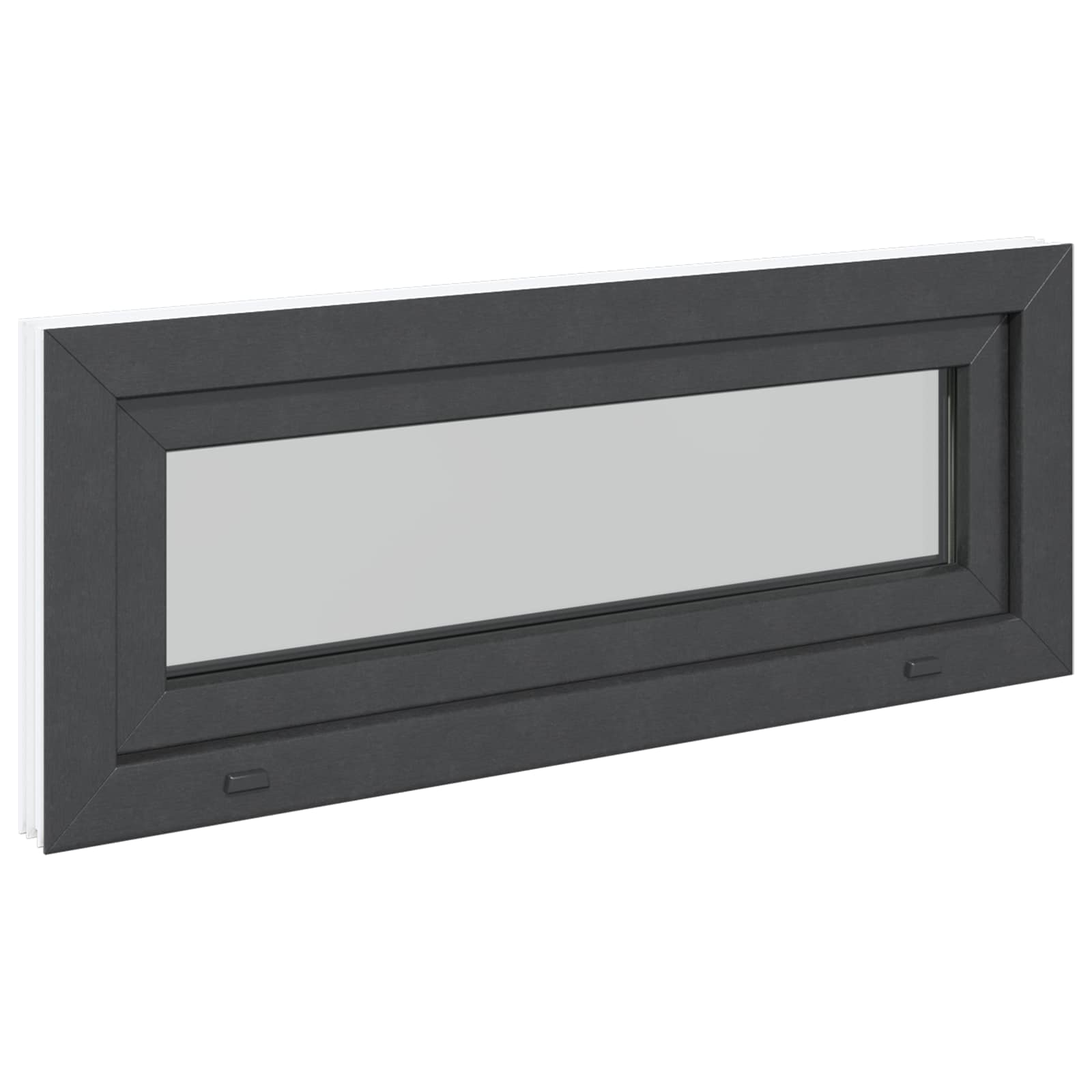 Finestra per Soffitta RISOR 100 x 40 cm PVC e Vetro Antracite | homemem39