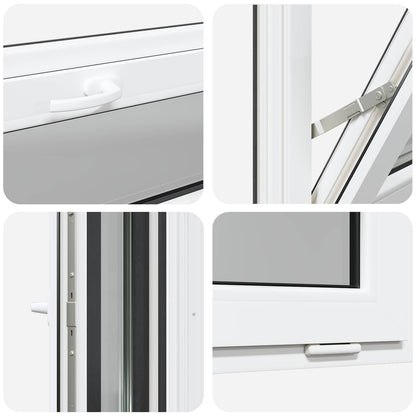 Finestra per Soffitta RISOR 110 x 40 cm PVC e Vetro Antracite | homemem39