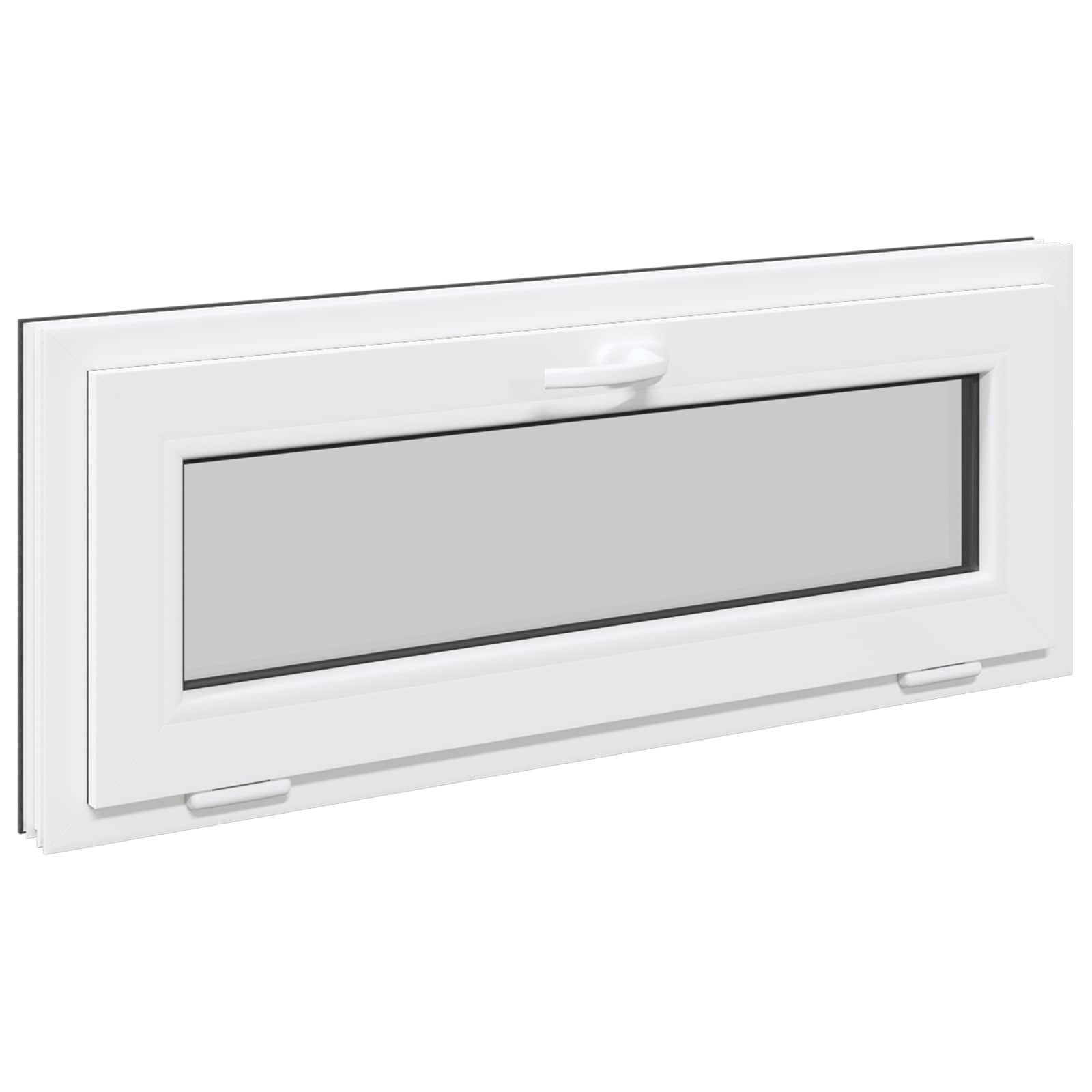 Finestra per Soffitta RISOR 110 x 40 cm PVC e Vetro Antracite | homemem39
