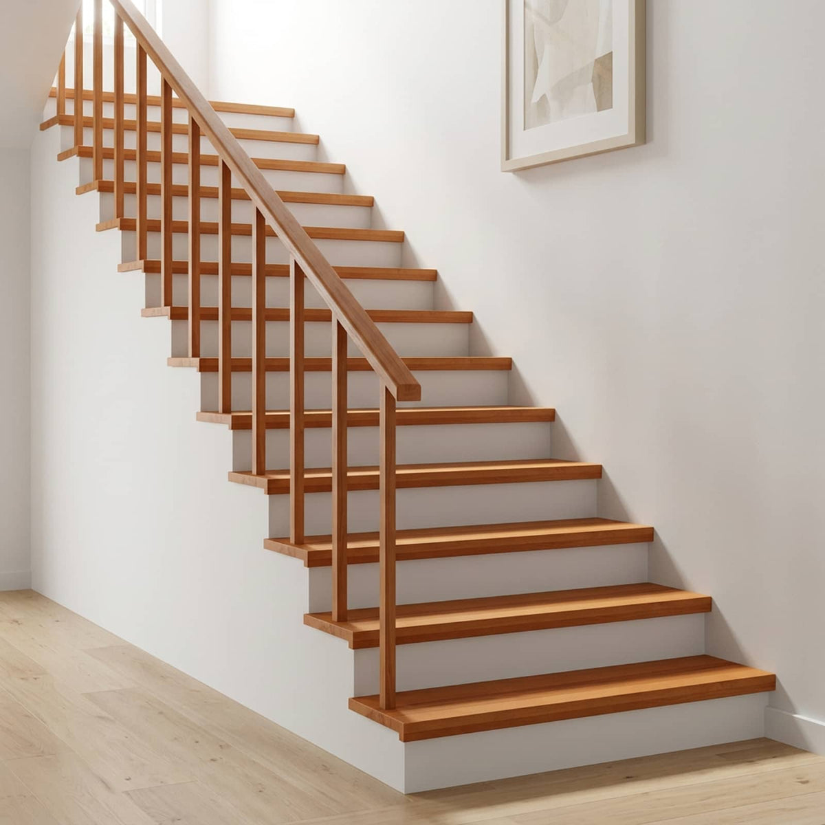 Tappeti per scale 20 pz 100 x 25 x 2 cm Marrone Chiaro | homemem39