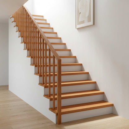 Tappeti per scale 8 pz 110 x 30 x 2 cm Marrone Chiaro