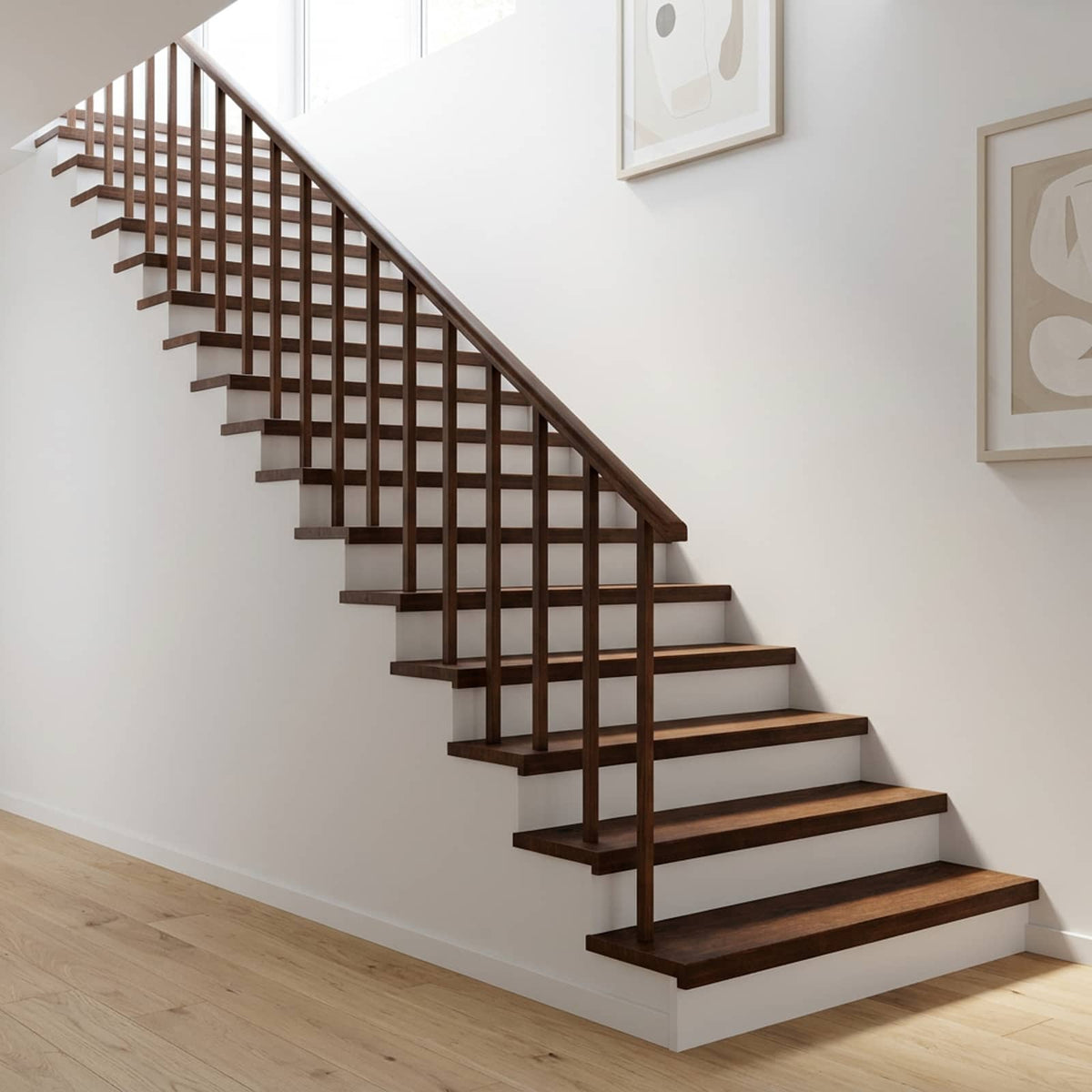 Tappeti per scale 4 pz 80 x 25 x 2 cm Marrone Scuro | homemem39