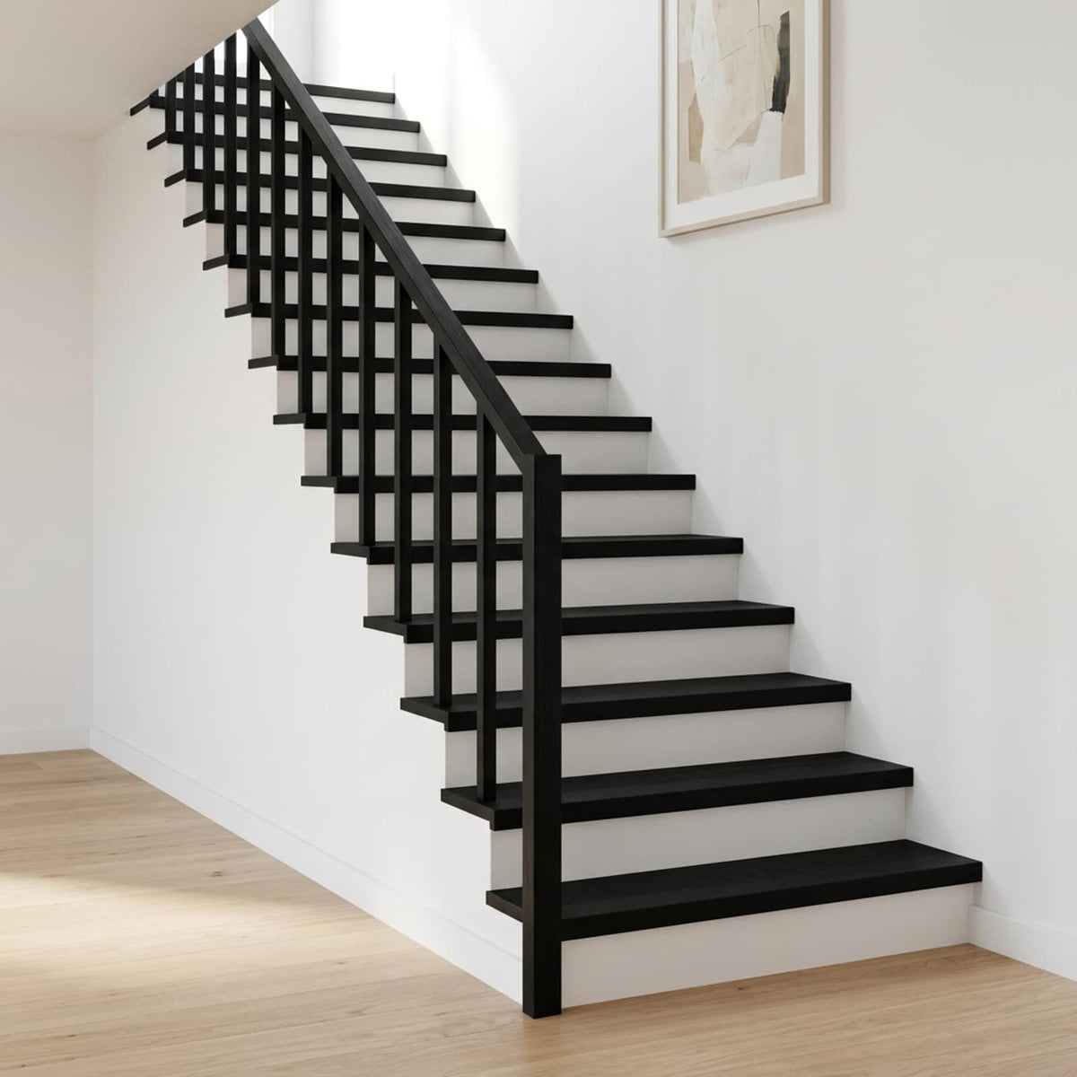 Tappeti per scale 12 pz 120 x 30 x 2 cm Nero