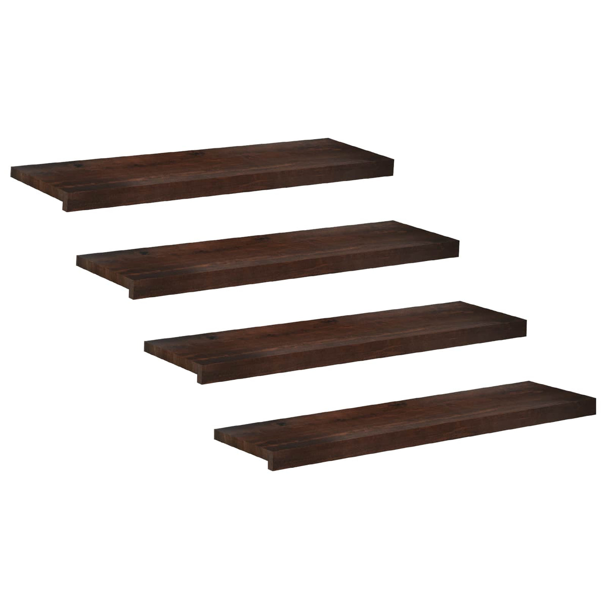 Tappeti per scale 4 pz 90 x 25 x 2 cm Marrone Scuro | homemem39