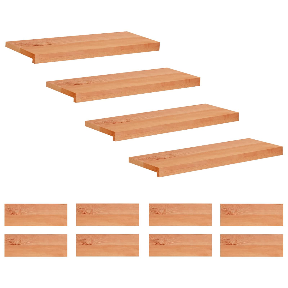 Tappeti per scale 12 pz 80 x 30 x 2 cm Vernice | homemem39