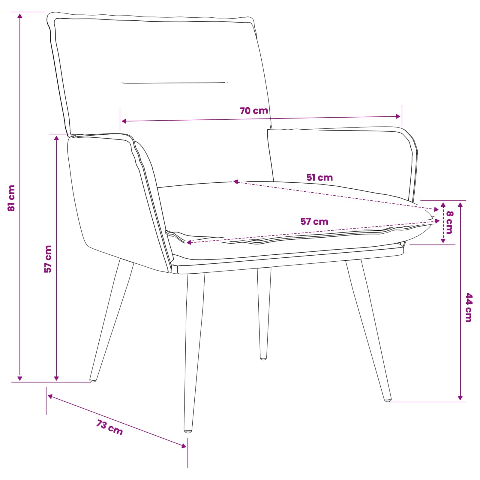 Poltrona Rosa Tessuto | homemem39