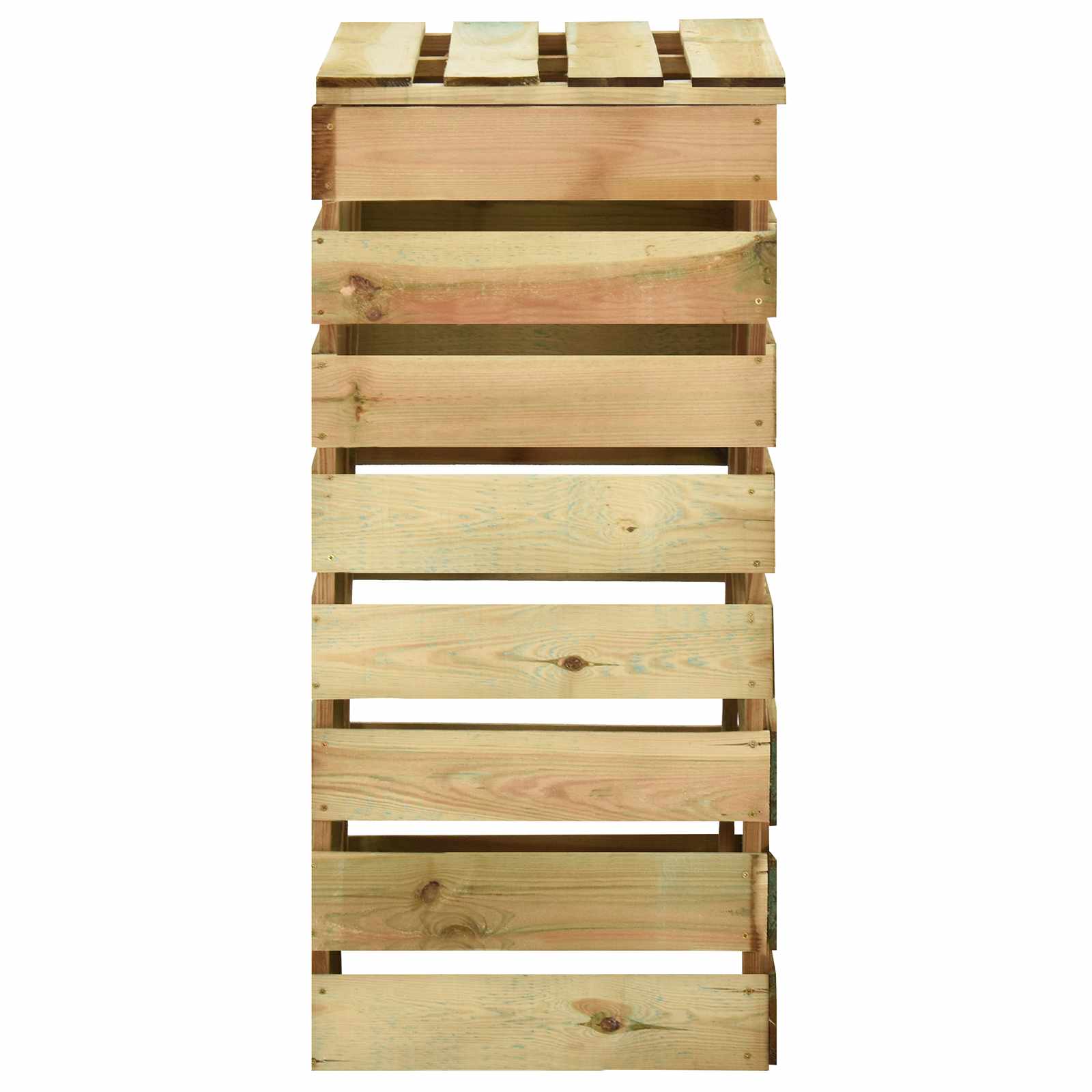Compostiera da giardino a listelli 2 pcs Verde | homemem39