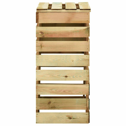 Compostiera da giardino a listelli 2 pcs Verde | homemem39