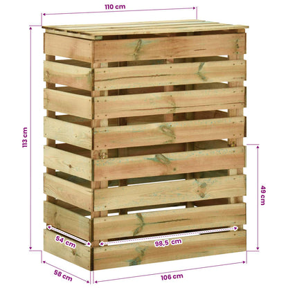 Compostiera da giardino a listelli 2 pcs Verde