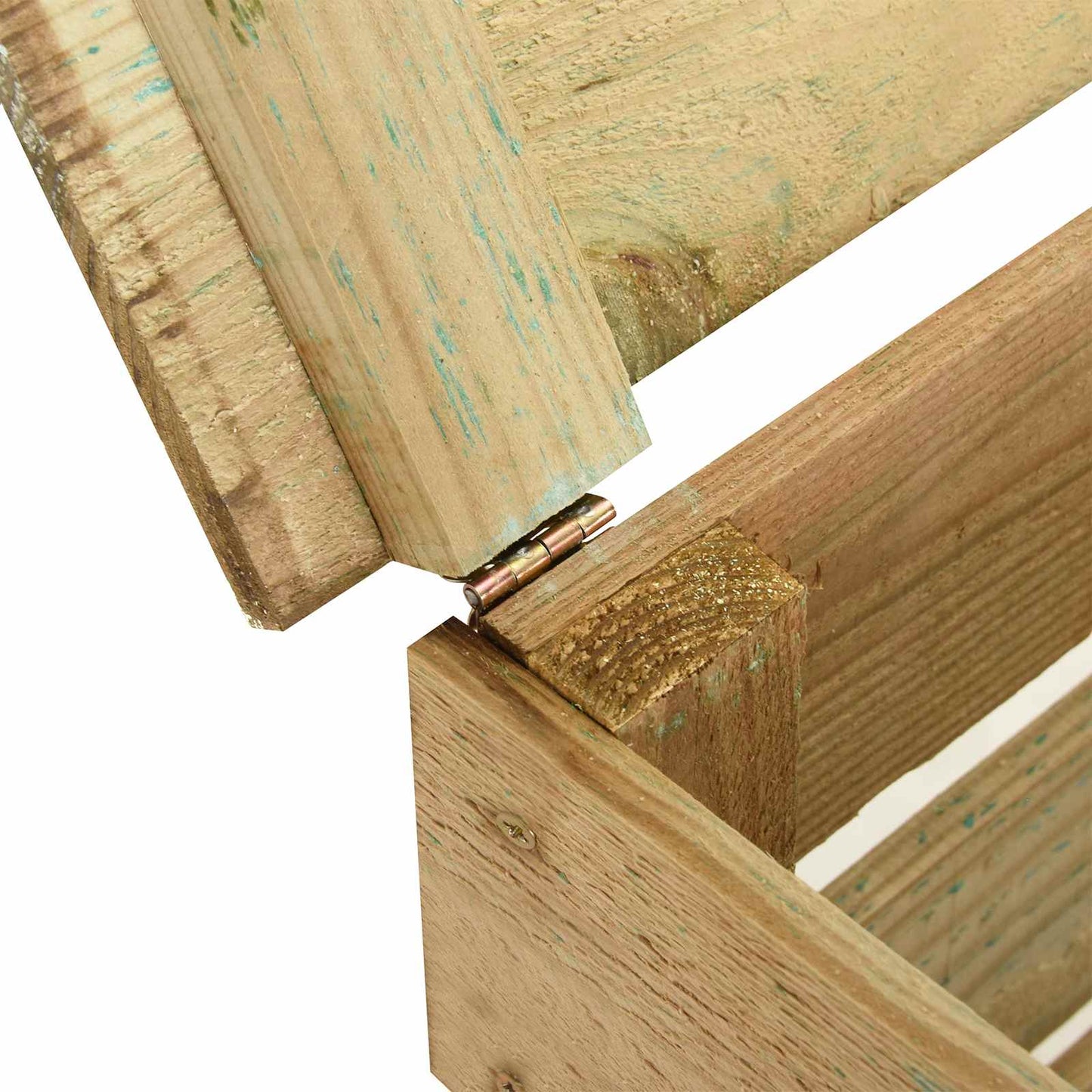 Compostiera da giardino a listelli 3 pcs Verde