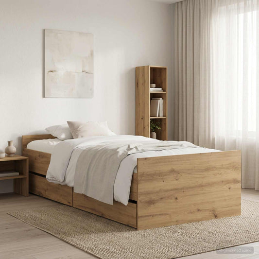 Struttura del letto Rovere Artigianale 100 x 200 cm | homemem39