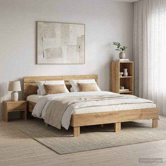 Struttura del letto Rovere Artigianale 120 x 190 cm | homemem39