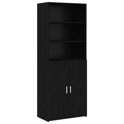 Credenza Rovere Nero 70 x 42,5 x 185 cm Legno ingegnerizzato | homemem39