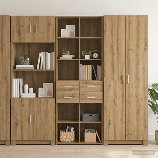 Libreria Rovere artigianale 30 x 42.4 x 185.2 cm