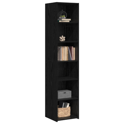 Credenza Rovere Nero 40 x 41 x 185 cm Legno ingegnerizzato