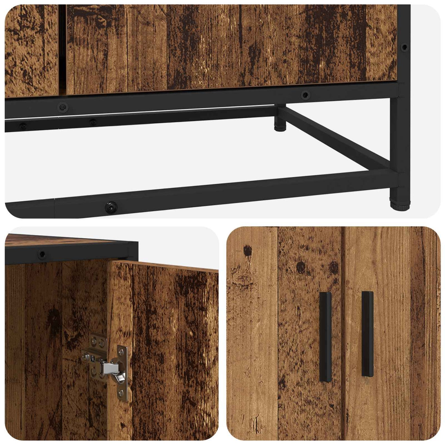 Credenza Legno antico 134 x 35 x 76 cm Legno ingegnerizzato