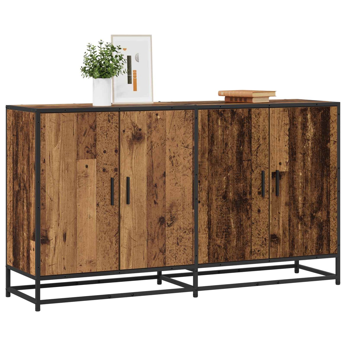 Credenza Legno antico 134 x 35 x 76 cm Legno ingegnerizzato