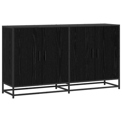 Credenza Rovere Nero 134 x 35 x 76 cm Legno ingegnerizzato