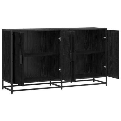 Credenza Rovere Nero 134 x 35 x 76 cm Legno ingegnerizzato