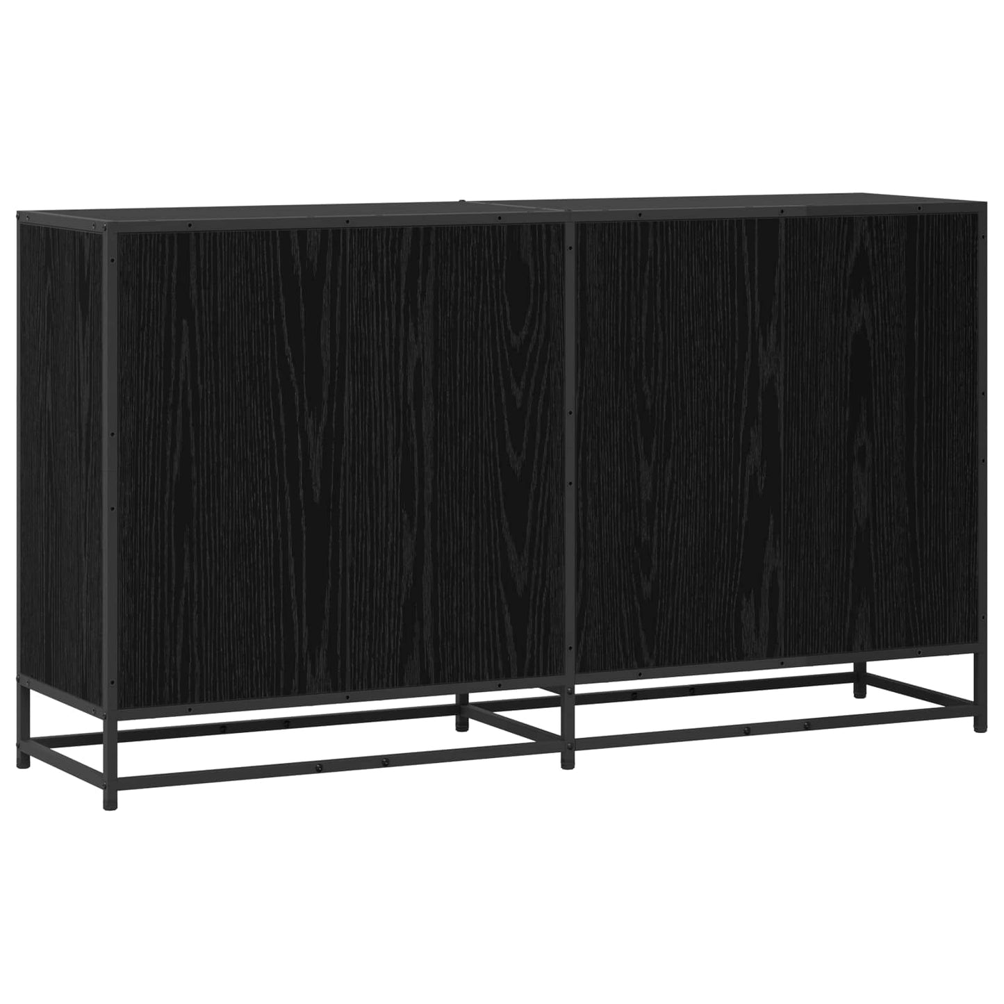 Credenza Rovere Nero 134 x 35 x 76 cm Legno ingegnerizzato