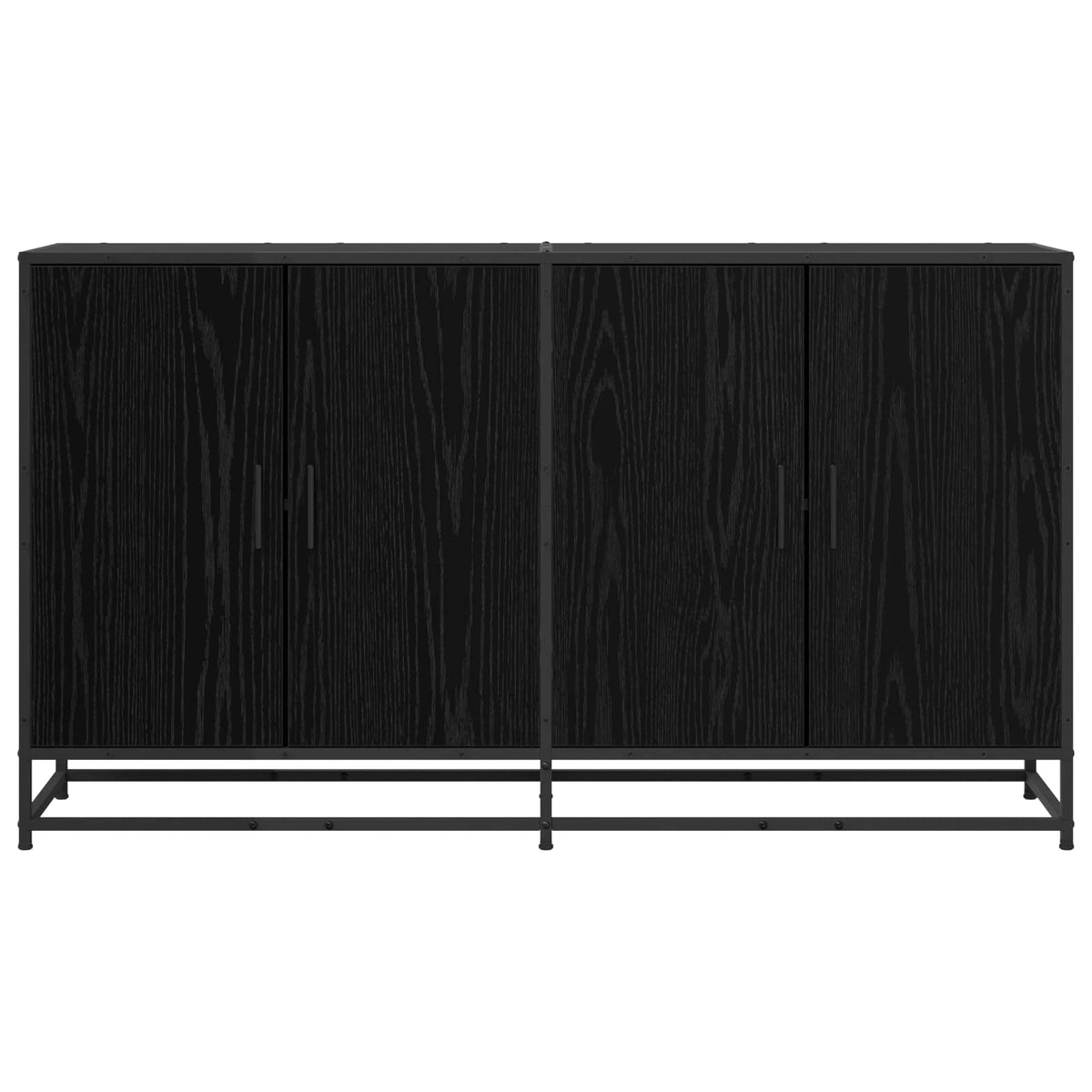 Credenza Rovere Nero 134 x 35 x 76 cm Legno ingegnerizzato