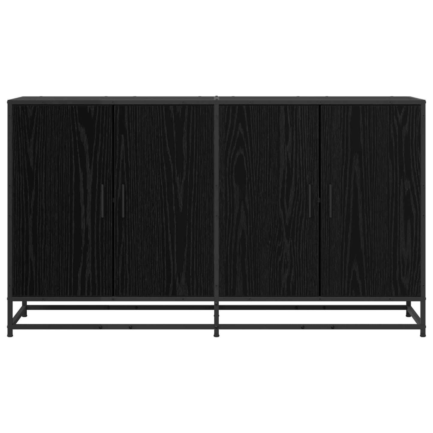 Credenza Rovere Nero 134 x 35 x 76 cm Legno ingegnerizzato