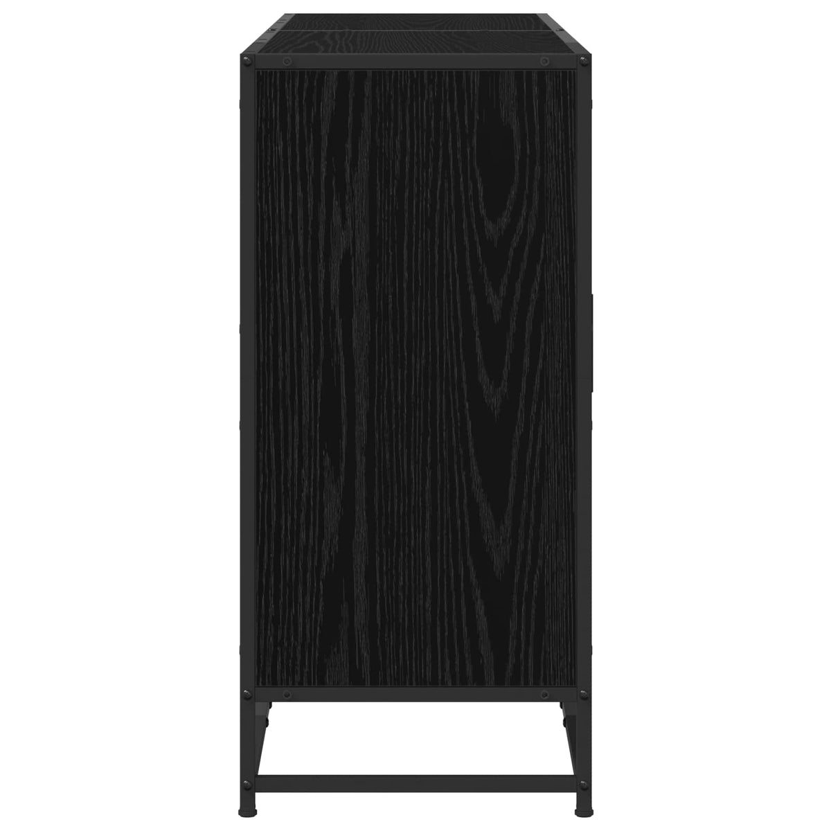 Credenza Rovere Nero 134 x 35 x 76 cm Legno ingegnerizzato
