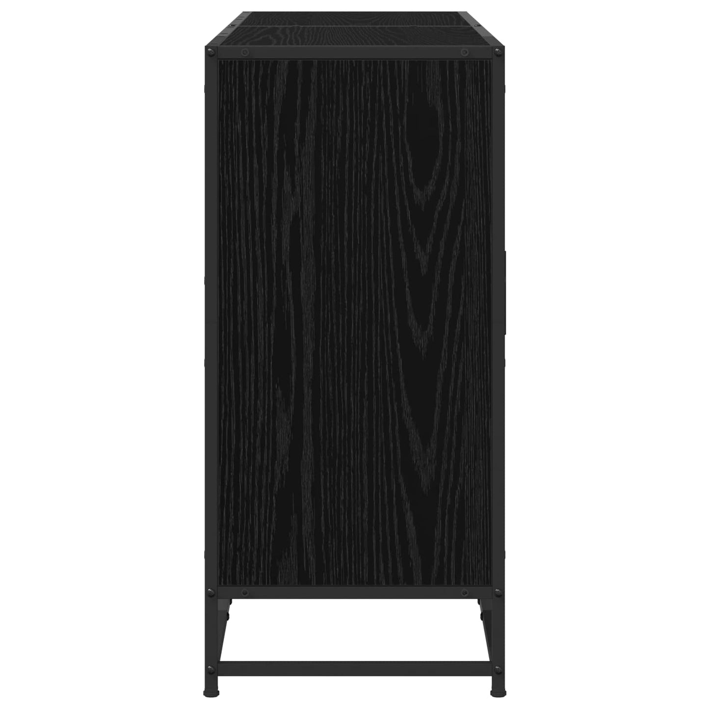 Credenza Rovere Nero 134 x 35 x 76 cm Legno ingegnerizzato