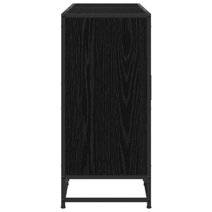Credenza Rovere Nero 134 x 35 x 76 cm Legno ingegnerizzato