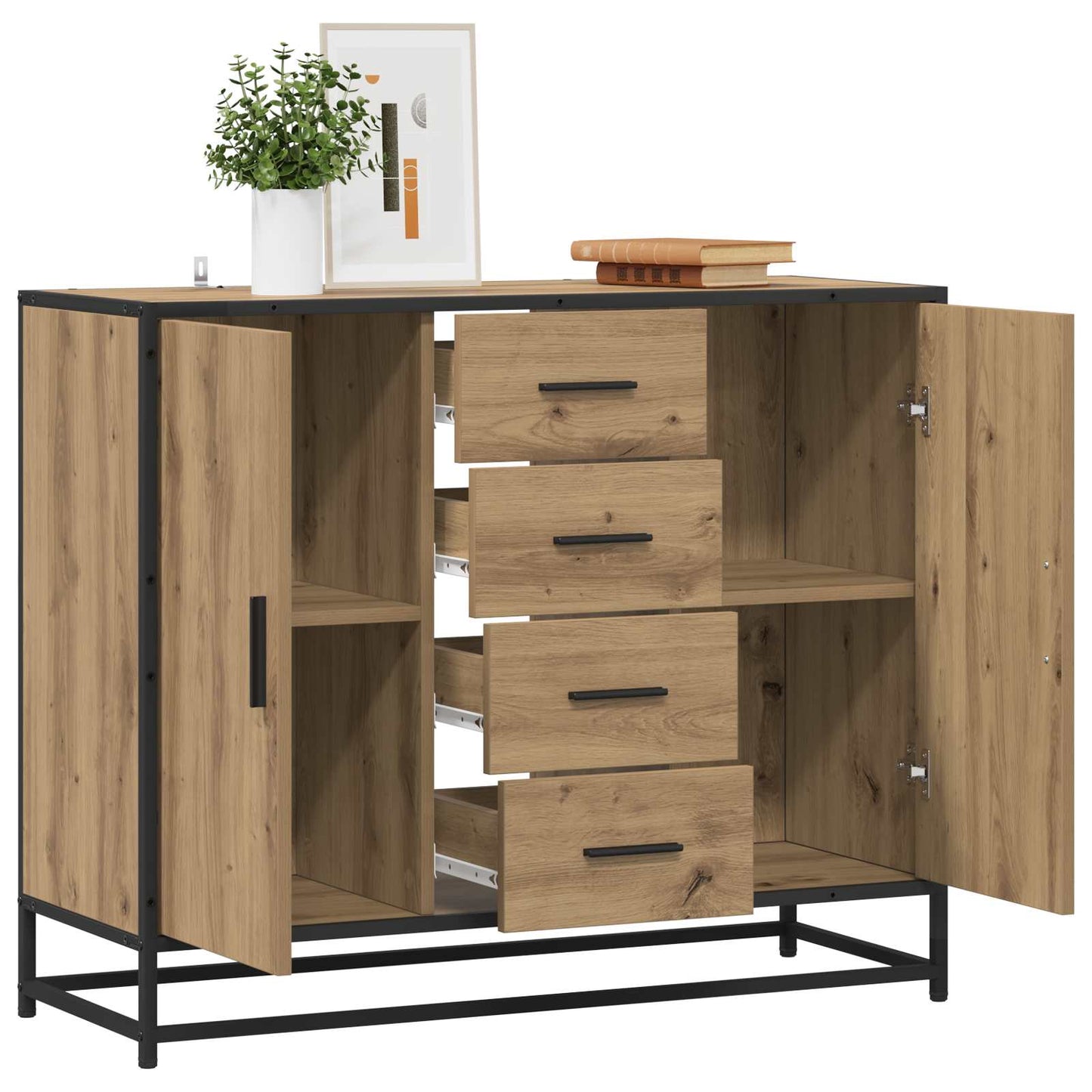 Credenza Rovere Artigianale 92 x 35 x 76 cm | homemem39