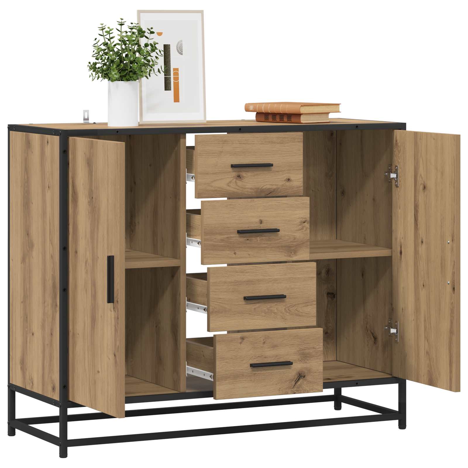 Credenza Rovere Artigianale 92 x 35 x 76 cm | homemem39