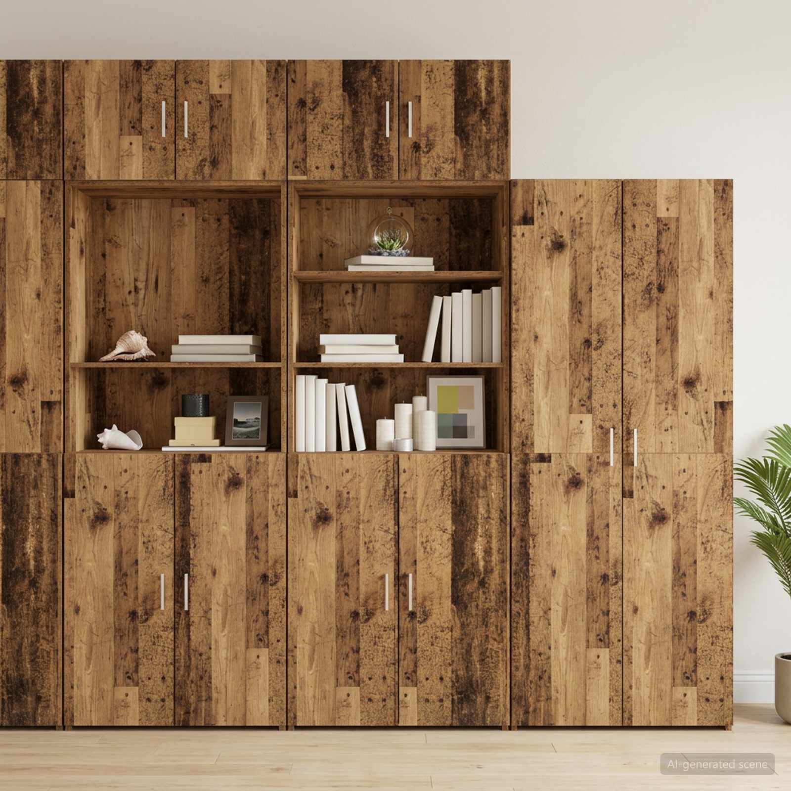 Armadio per la conservazione con ripiani Legno antico | homemem39