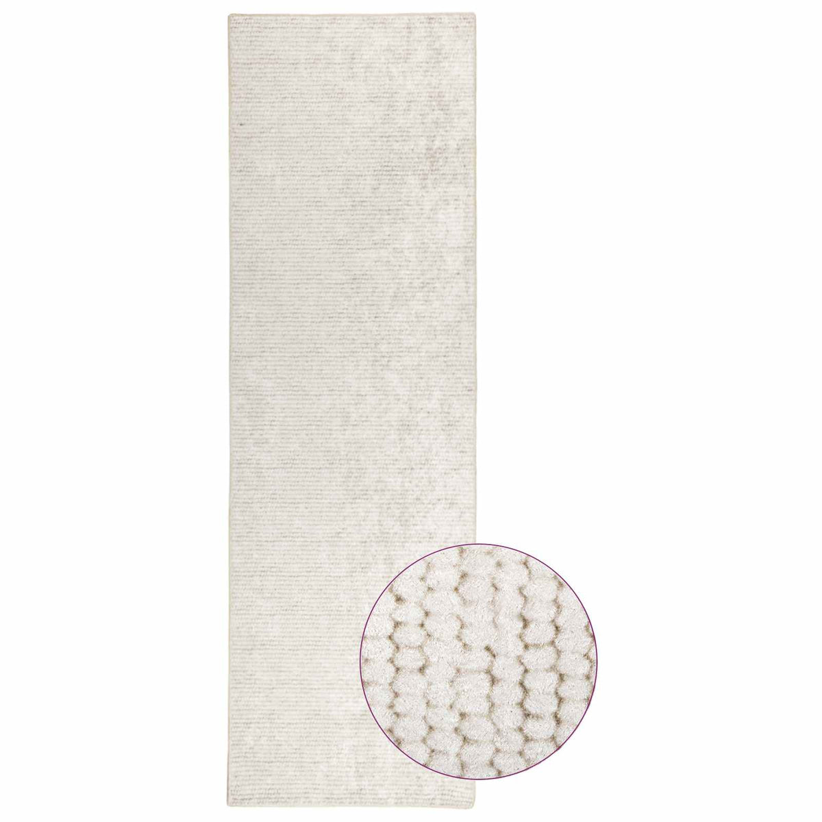 Tappeto Crema 50 x 150 cm 100% Poliestere 3 mm Lavabile | homemem39