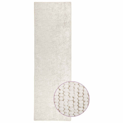 Tappeto Crema 80 x 250 cm 100% Poliestere 3 mm Lavabile | homemem39