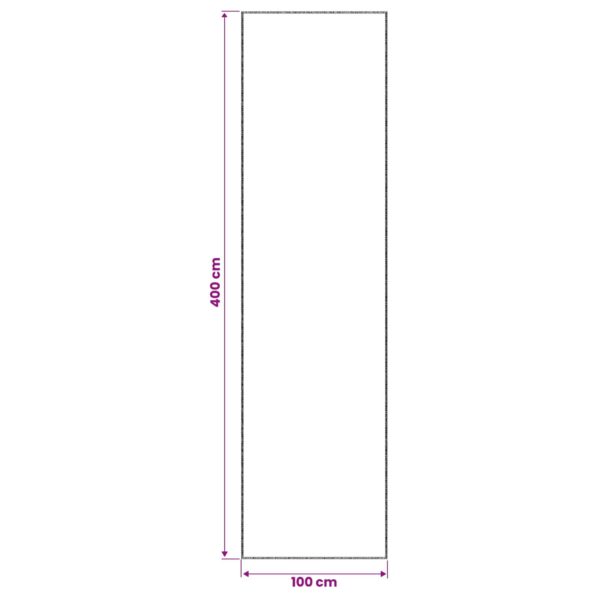 Tappeto Beige 100 x 400 cm 100% Poliestere 3 mm Lavabile