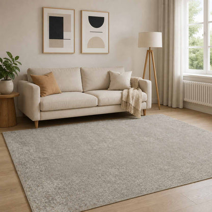 Tappeto Beige 120 x 180 cm 100% Poliestere 3 mm Lavabile