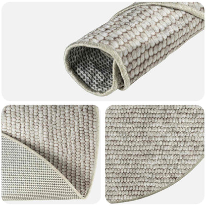 Tappeto Beige Ø 120 cm 100% Poliestere 3 mm Lavabile