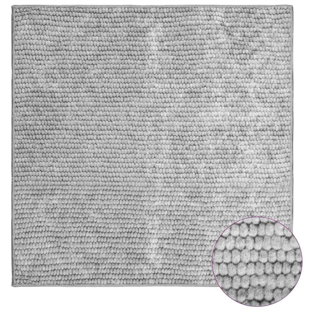 Tappeto Grigio 100 x 100 cm 100% Poliestere 3 mm Lavabile | homemem39