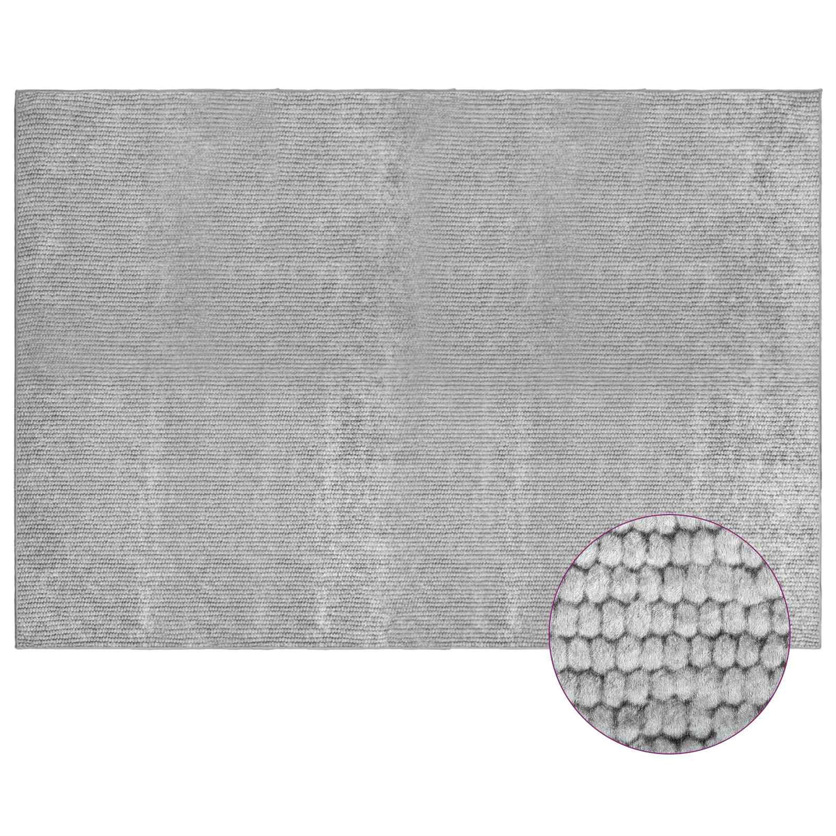 Tappeto Grigio 160 x 230 cm 100% Poliestere 3 mm Lavabile