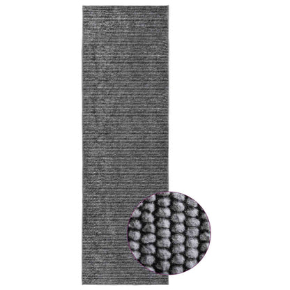 Tappeto Antracite 50 x 150 cm 100% Poliestere 3 mm Lavabile