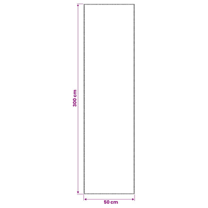 Tappeto Antracite 50 x 300 cm 100% Poliestere 3 mm Lavabile