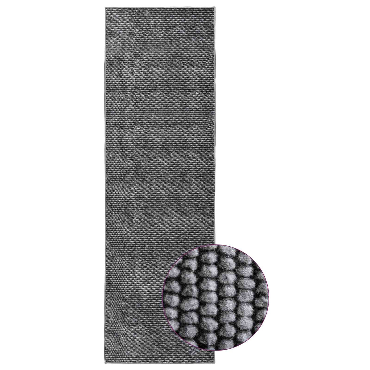 Tappeto Antracite 80 x 100 cm 100% Poliestere 3 mm Lavabile