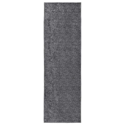 Tappeto Antracite 80 x 300 cm 100% Poliestere 3 mm Lavabile