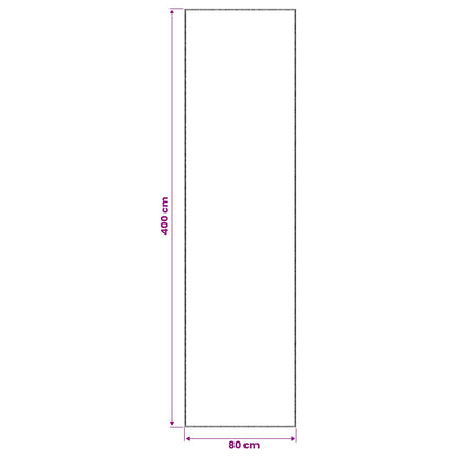 Tappeto Antracite 80 x 400 cm 100% Poliestere 3 mm Lavabile | homemem39
