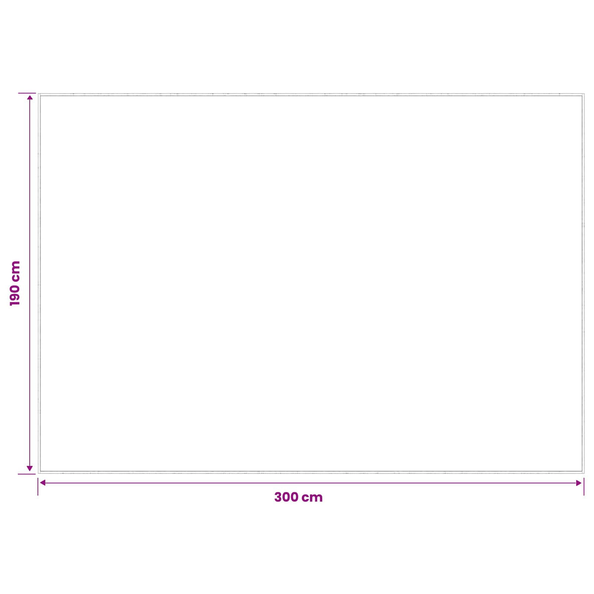 Tappeto Antracite 190 x 300 cm 100% Poliestere 3 mm Lavabile