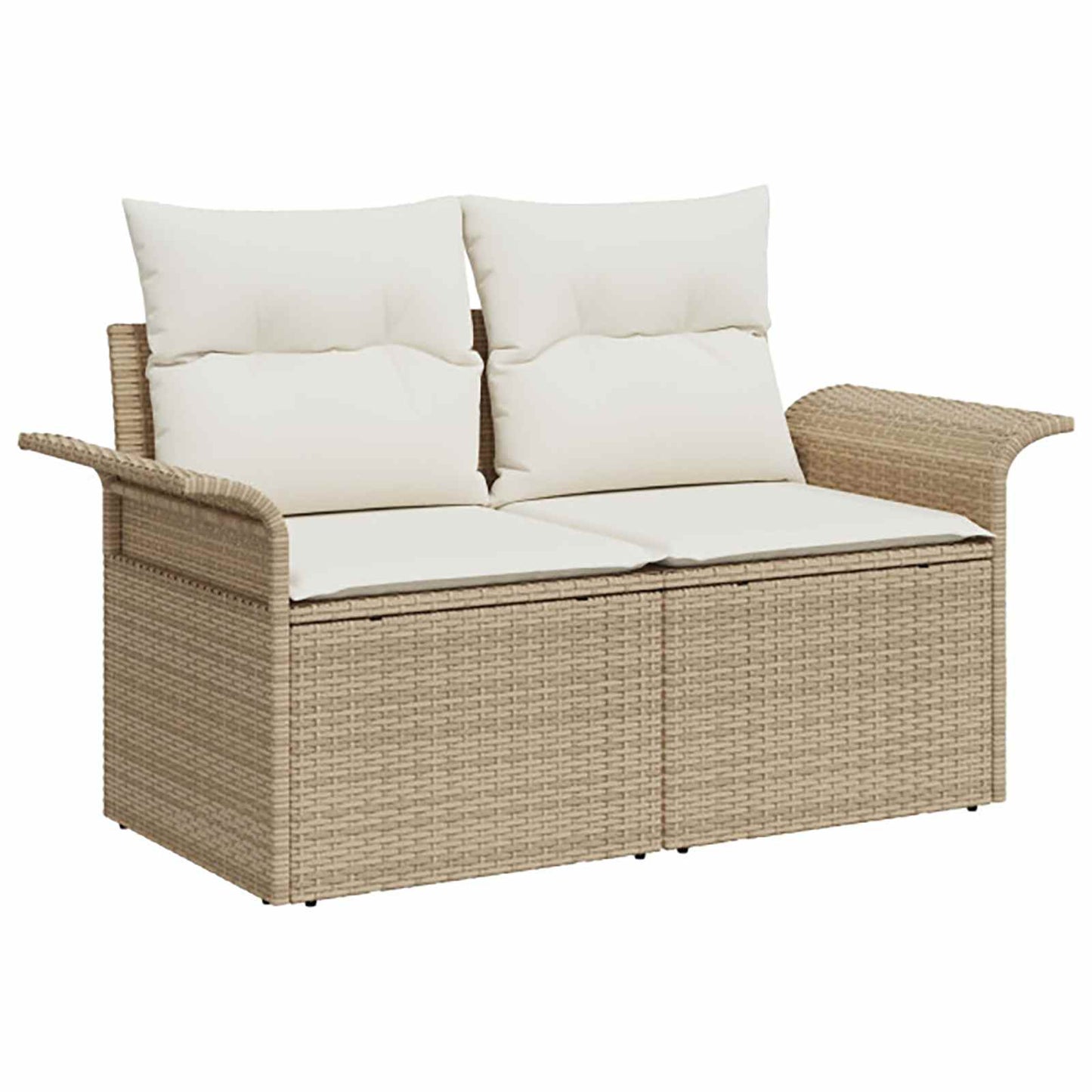 Set di divani 6 pz 4-Numero di posti Beige e Bianco Crema | homemem39