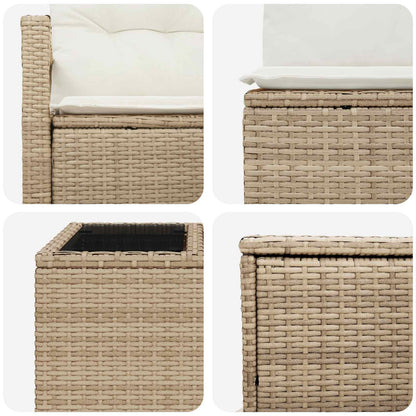 Set di divani 6 pz Beige e Bianco Crema | homemem39
