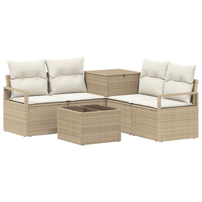 Set di divani 6 pz Beige e Bianco Crema | homemem39