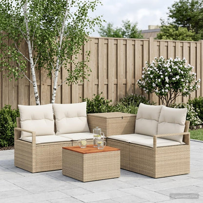 Set di divani 6 pz Beige e Bianco Crema | homemem39