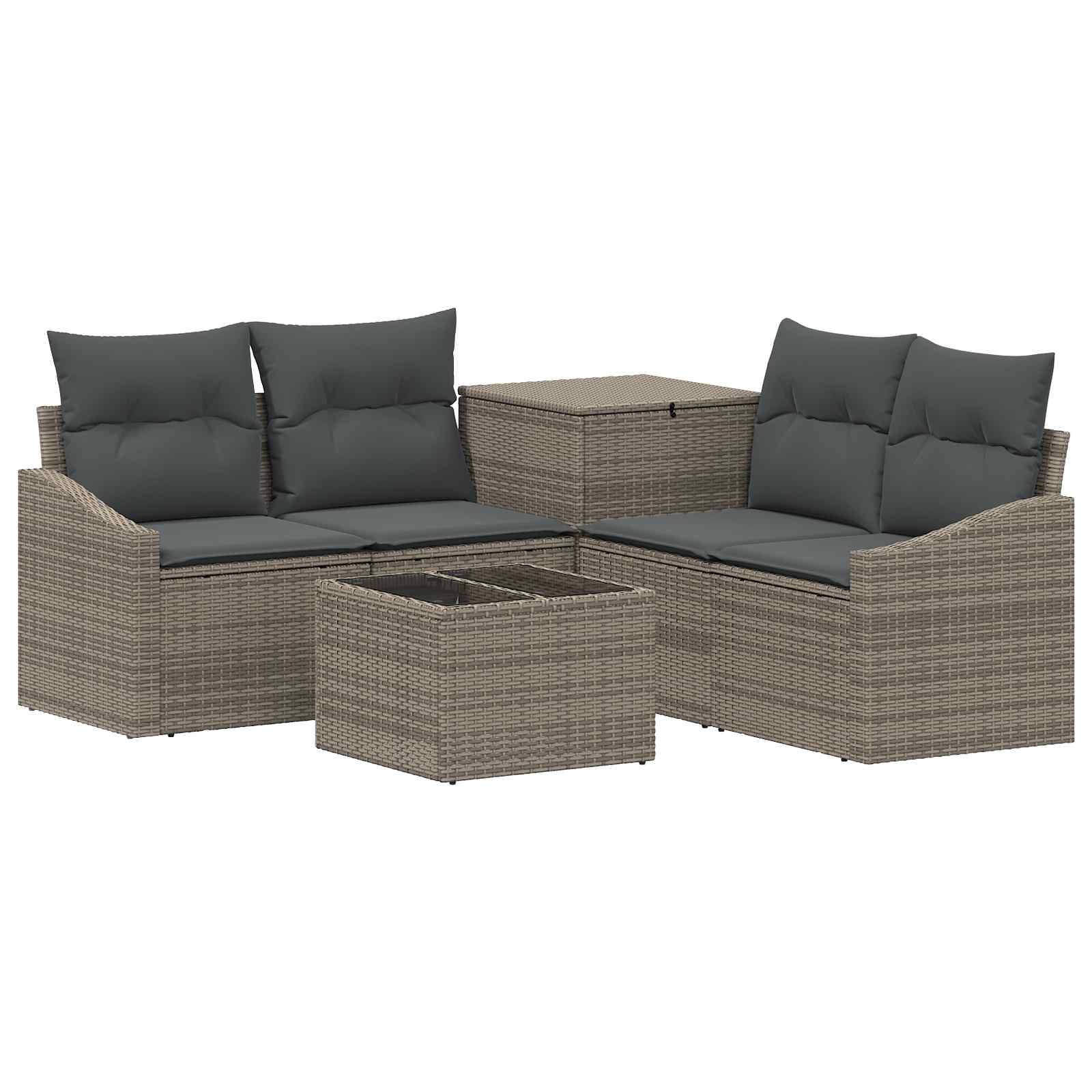 Set di divani 6 pz Grigio e Grigio Scuro | homemem39